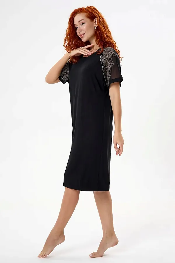 Сорочка Варя НАТАЛИ, черный - фото 2