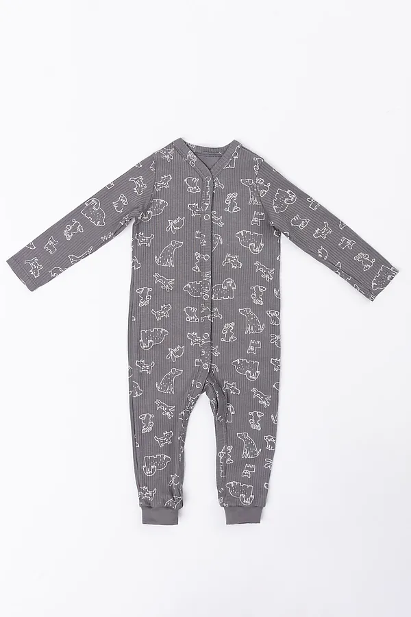 Комбинезон нательный детский (2шт.) MARK FORMELLE, собачки на голубом +собачки на сером - фото 2