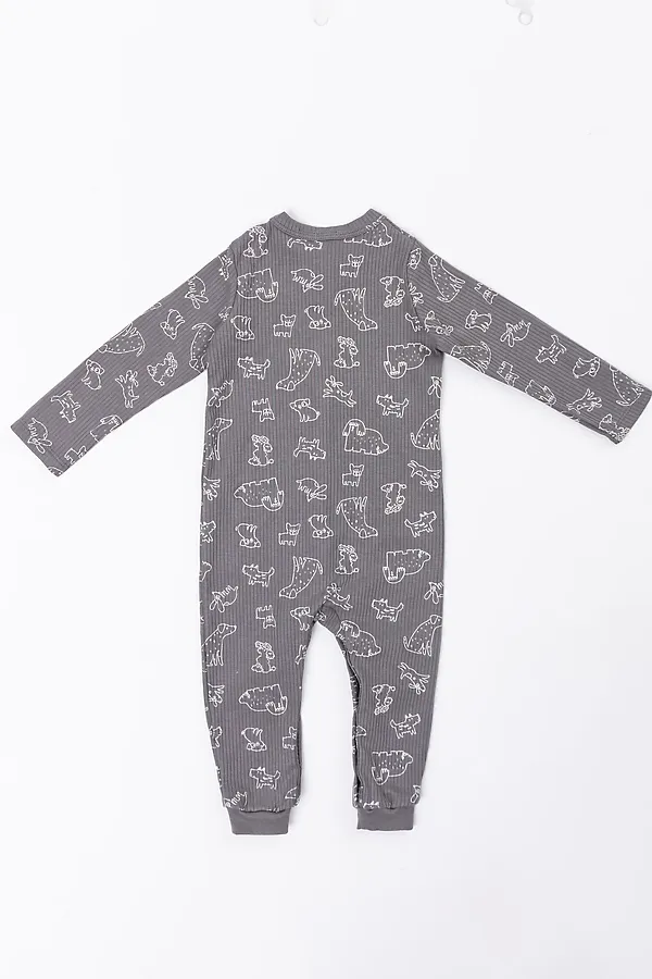 Комбинезон нательный детский (2шт.) MARK FORMELLE, собачки на голубом +собачки на сером - фото 2