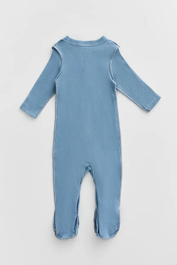 Комбинезон нательный детский (2шт.) MARK FORMELLE, маяк на голубом небе +серо -синий - фото 2