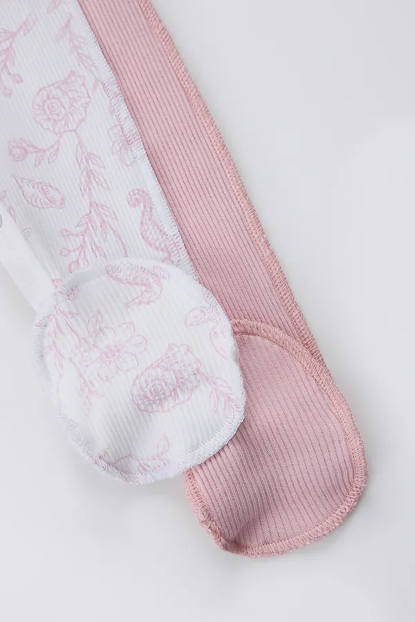 Комбинезон нательный детский (2шт.) MARK FORMELLE, ракушки на белом +розовые румяна - фото 2