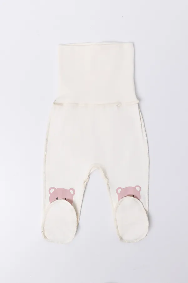 Ползунки детские (3шт.) MARK FORMELLE, молочный +серо-коричневый +серебр.розовый +печать - фото 2