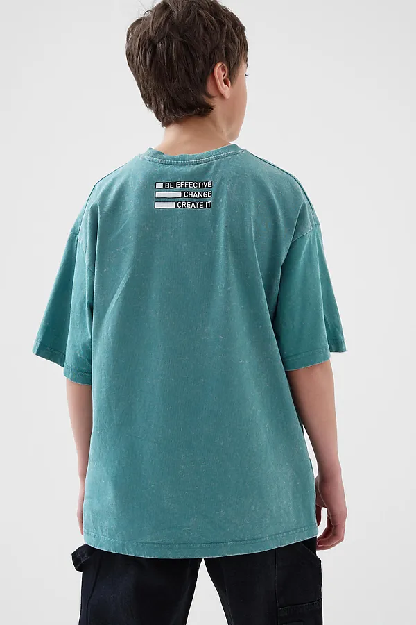 Фуфайка трикотажная для мальчиков (футболка) PLAYTODAY, серый - фото 2