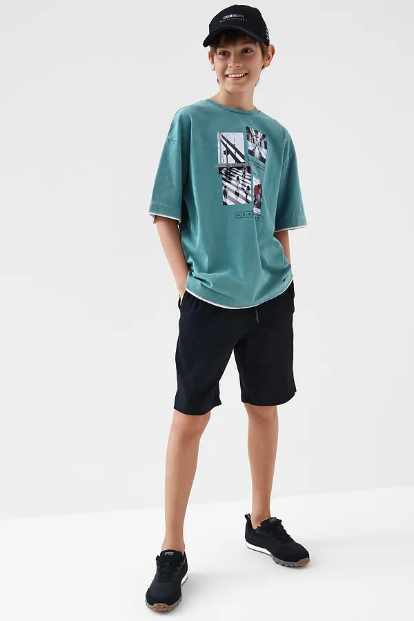 Фуфайка трикотажная для мальчиков (футболка) PLAYTODAY, серый - фото 2