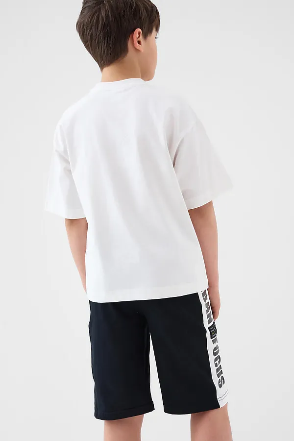 Шорты трикотажные для мальчиков, 2 шт в комплекте PLAYTODAY, черный,темно-зеленый,белый - фото 2