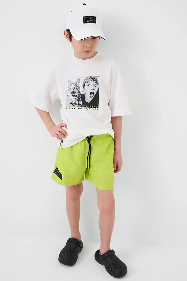 Шорты текстильные плавательные для мальчиков, средней длины PLAYTODAY, светло-зеленый - фото 2