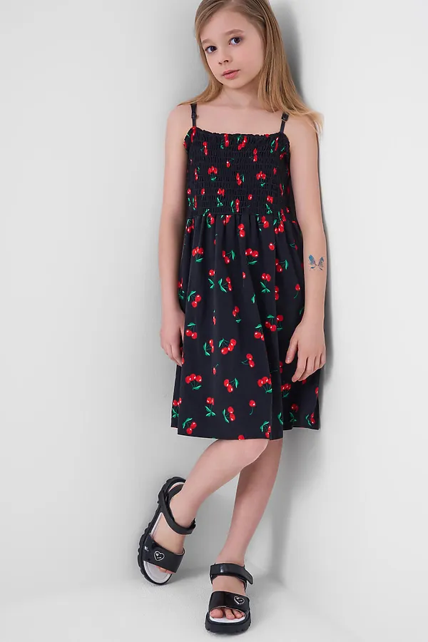 Сарафан трикотажный для девочек PLAYTODAY, разноцветный - фото 2