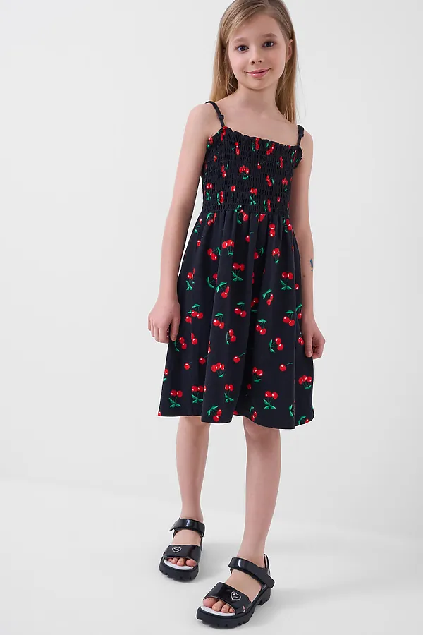 Сарафан трикотажный для девочек PLAYTODAY, разноцветный - фото 2