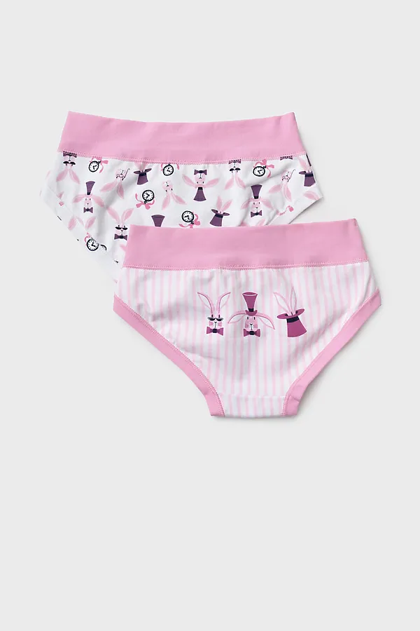 Трусы трикотажные для девочек, 2 шт в комплекте PLAYTODAY, разноцветный - фото 2