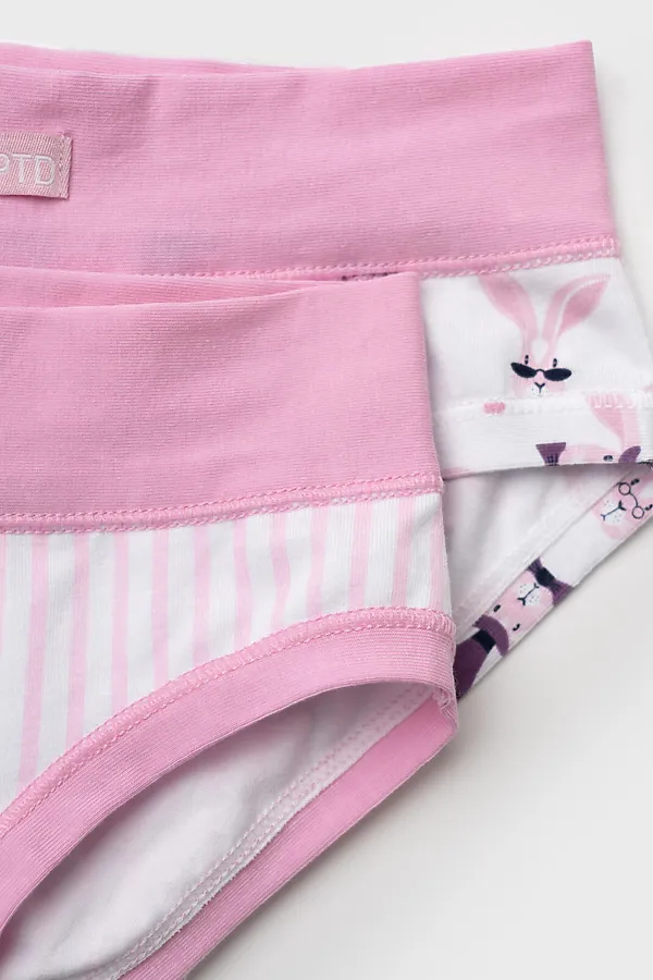 Трусы трикотажные для девочек, 2 шт в комплекте PLAYTODAY, разноцветный - фото 2