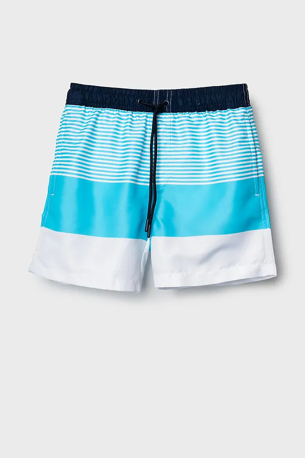 Шорты текстильные плавательные для мальчиков, средней длины PLAYTODAY, белый - фото 2