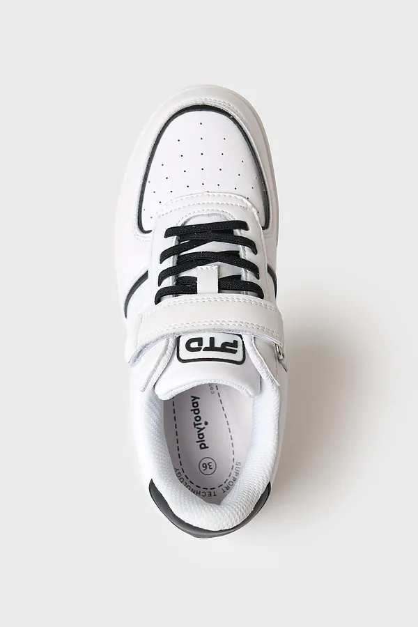 Полуботинки для мальчиков PLAYTODAY, белый,черный - фото 2