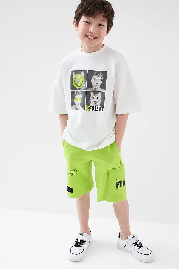 Полуботинки для мальчиков PLAYTODAY, белый,черный - фото 2