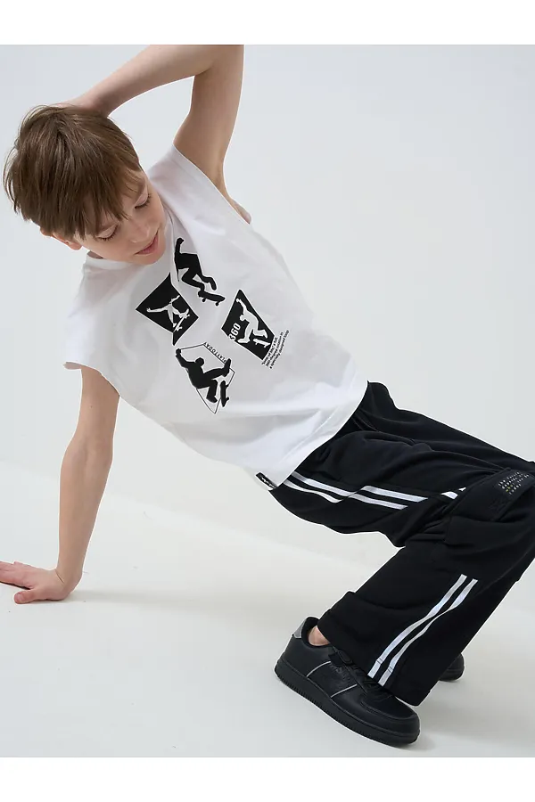 Полуботинки для мальчиков PLAYTODAY, черный - фото 2