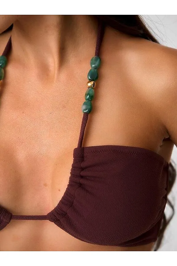 Купальный костюм жен. Amarillo шоколадный SENSERA, шоколадный - фото 2