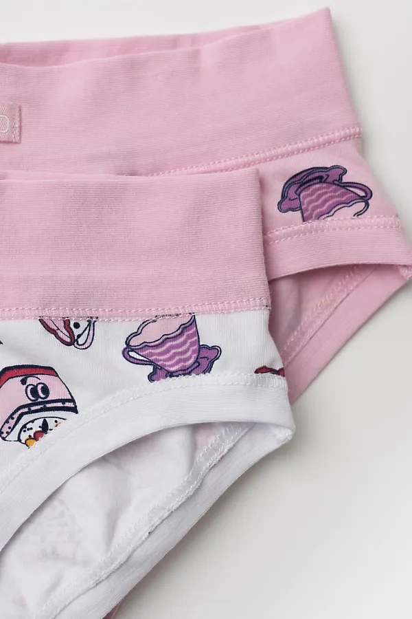 Трусы трикотажные для девочек, 2 шт в комплекте PLAYTODAY, разноцветный - фото 2