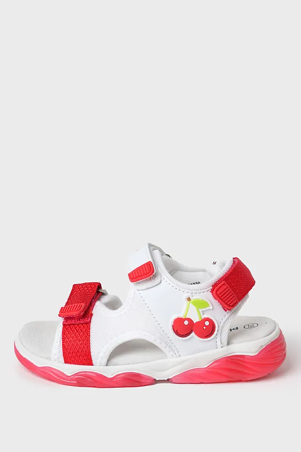 Туфли открытые для девочек PLAYTODAY, белый,красный - фото 2