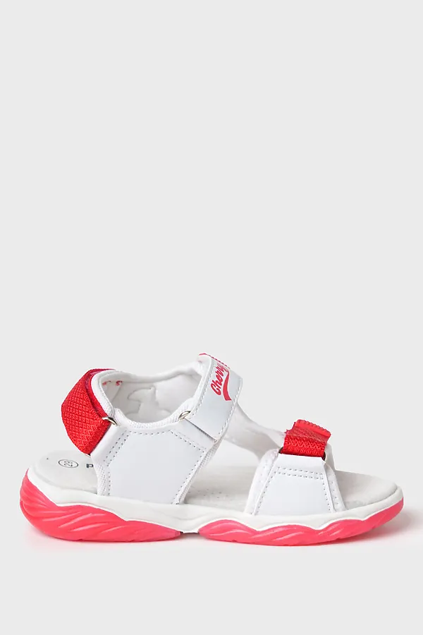 Туфли открытые для девочек PLAYTODAY, белый,красный - фото 2