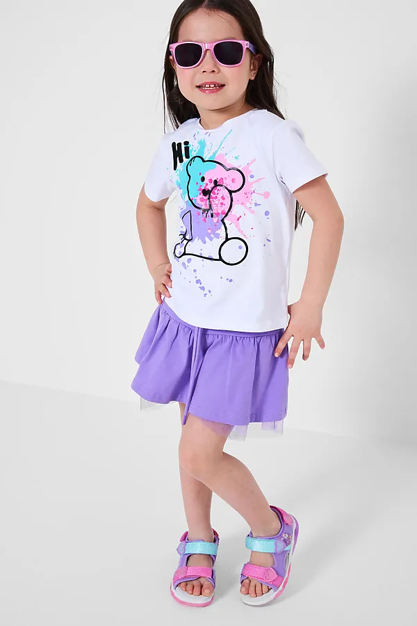 Туфли открытые для девочек PLAYTODAY, сиреневый,розовый,синий - фото 2