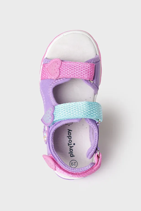 Туфли открытые для девочек PLAYTODAY, сиреневый,розовый,синий - фото 2