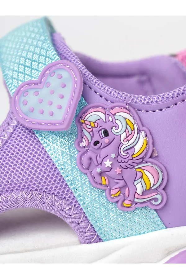 Туфли открытые для девочек PLAYTODAY, сиреневый,розовый,синий - фото 2