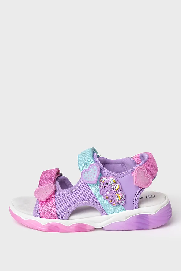 Туфли открытые для девочек PLAYTODAY, сиреневый,розовый,синий - фото 2