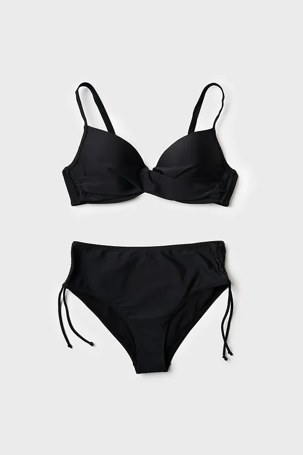 Купальный костюм трикотажный для женщин PLAYTODAY, черный - фото 2