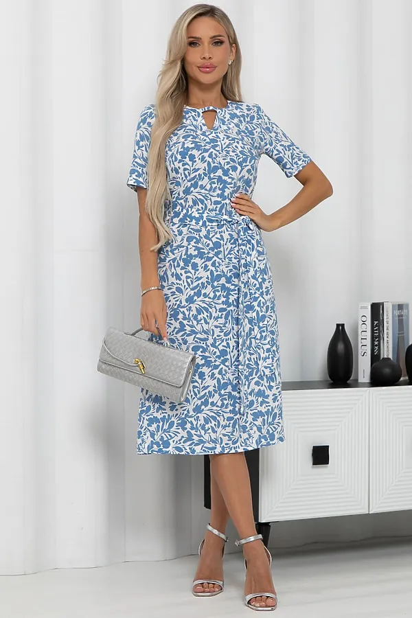 Платье Тоскана LADY TAIGA, бело-голубое - фото 2