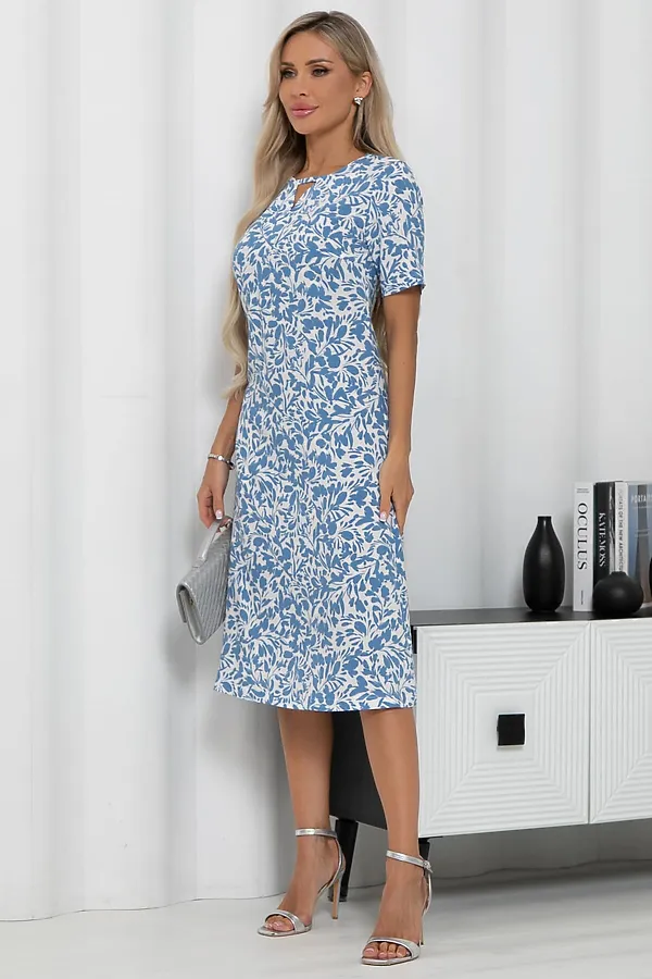 Платье Тоскана LADY TAIGA, бело-голубое - фото 2