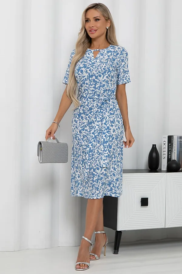 Платье Тоскана LADY TAIGA, бело-голубое - фото 2