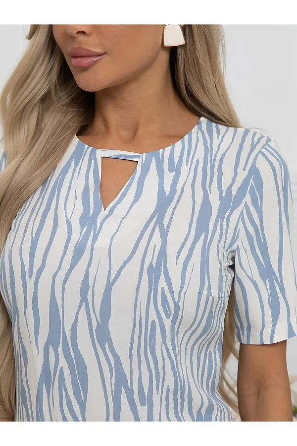 Платье Тоскана LADY TAIGA, голубо-белое - фото 2