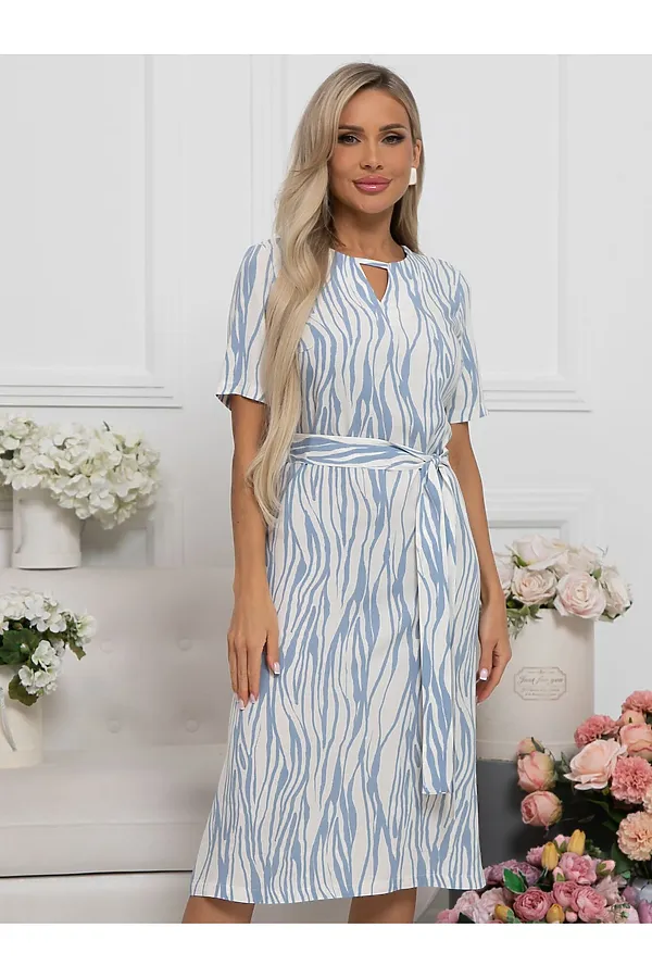 Платье Тоскана LADY TAIGA, голубо-белое - фото 2