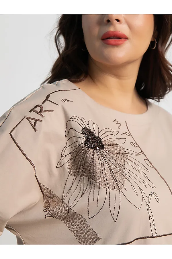 Блуза Злата LADY TAIGA, бежевая - фото 2