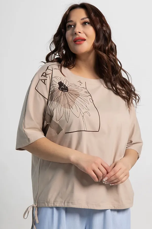 Блуза Злата LADY TAIGA, бежевая - фото 2