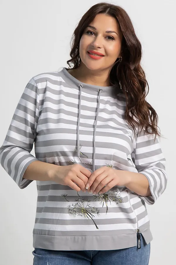 Блуза Кэролл LADY TAIGA, серая - фото 2