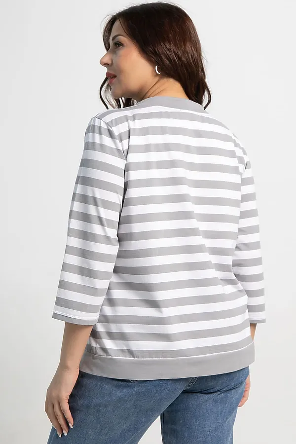 Блуза Кэролл LADY TAIGA, серая - фото 2