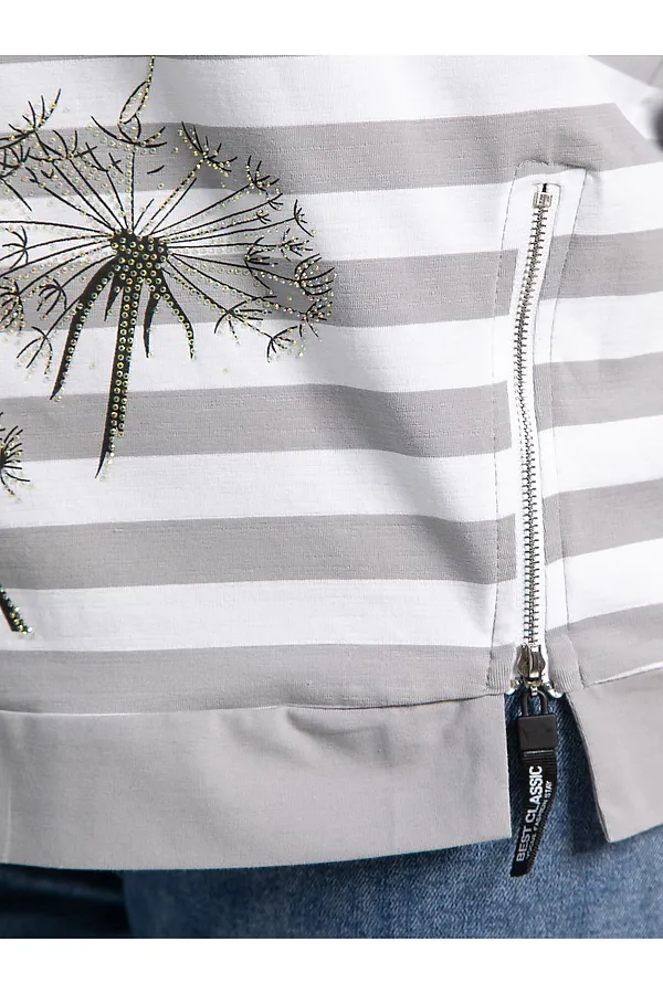 Блуза Кэролл LADY TAIGA, серая - фото 2