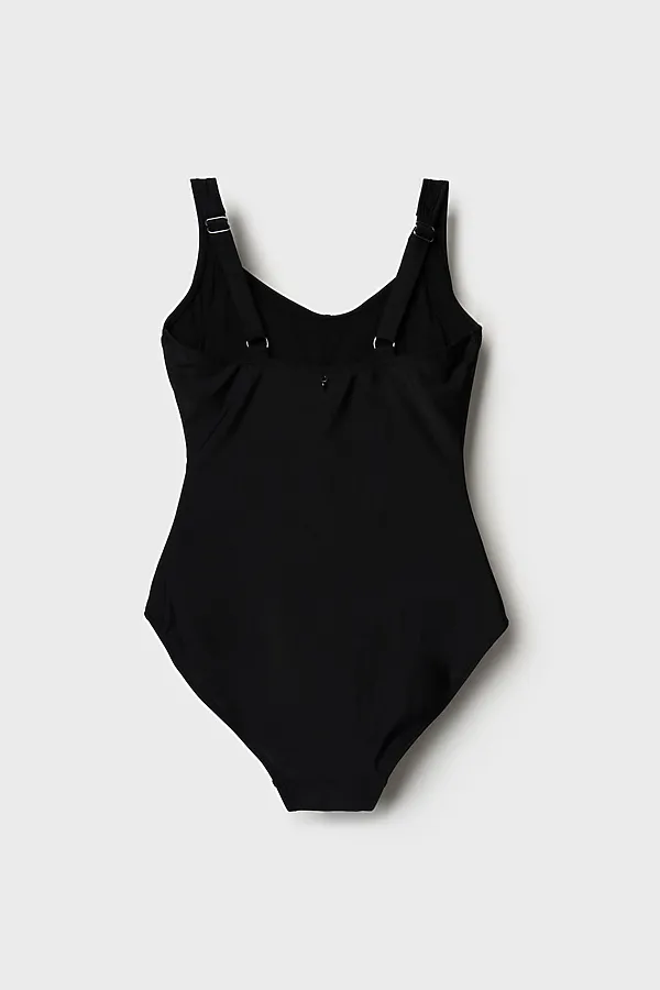 Купальник трикотажный для женщин PLAYTODAY, черный - фото 2