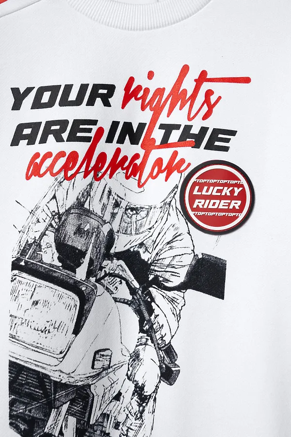 Толстовка трикотажная для мальчиков PLAYTODAY, белый - фото 2