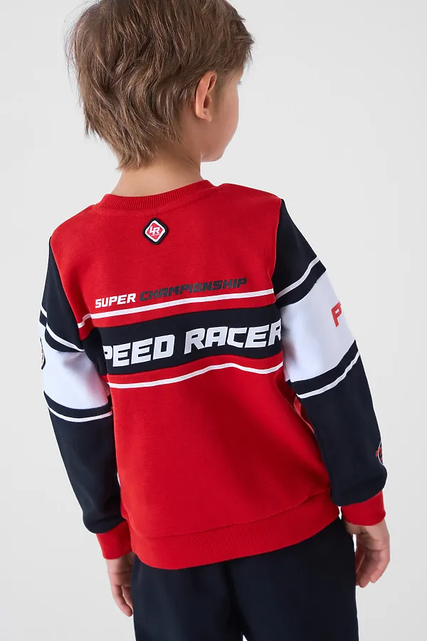 Толстовка трикотажная для мальчиков PLAYTODAY, черный,белый,красный - фото 2