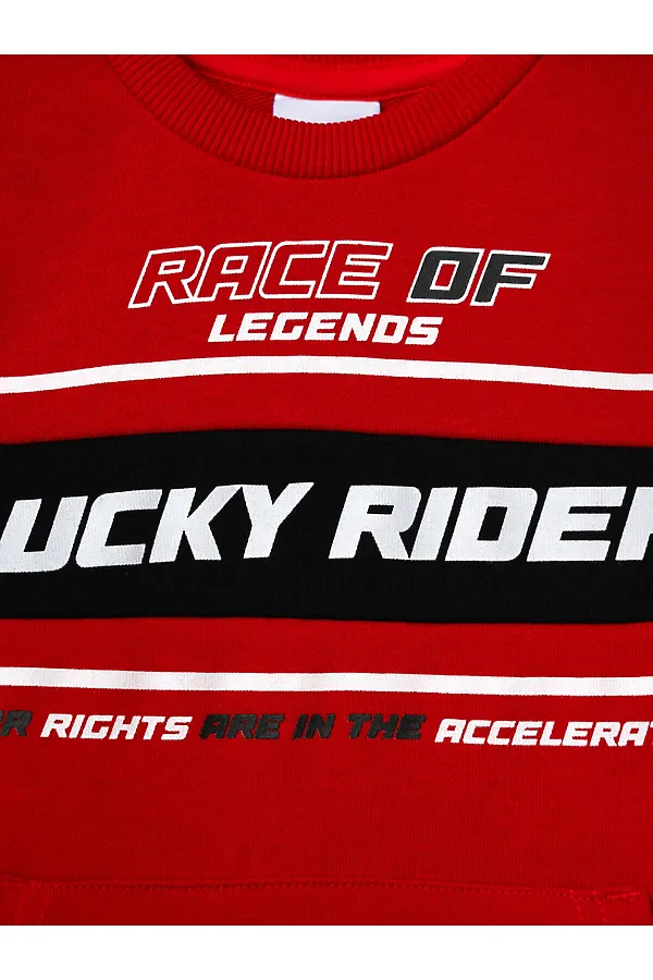 Толстовка трикотажная для мальчиков PLAYTODAY, черный,белый,красный - фото 2