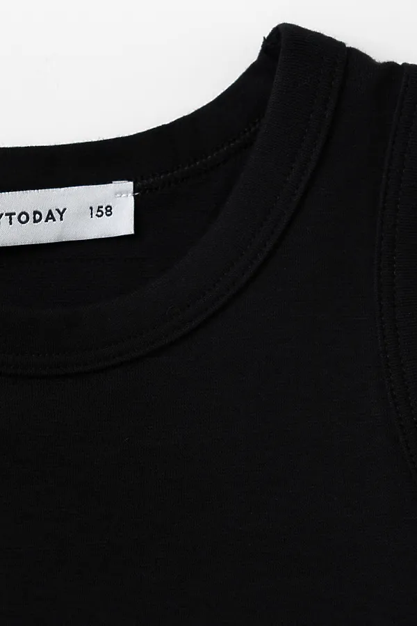 Платье трикотажное для девочек PLAYTODAY, черный - фото 2