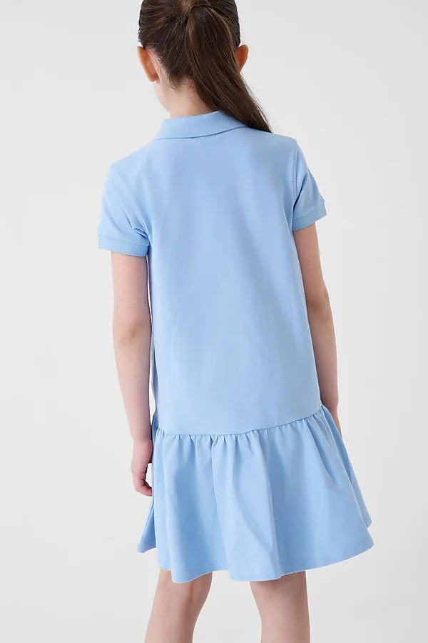 Платье трикотажное для девочек PLAYTODAY, голубой - фото 2