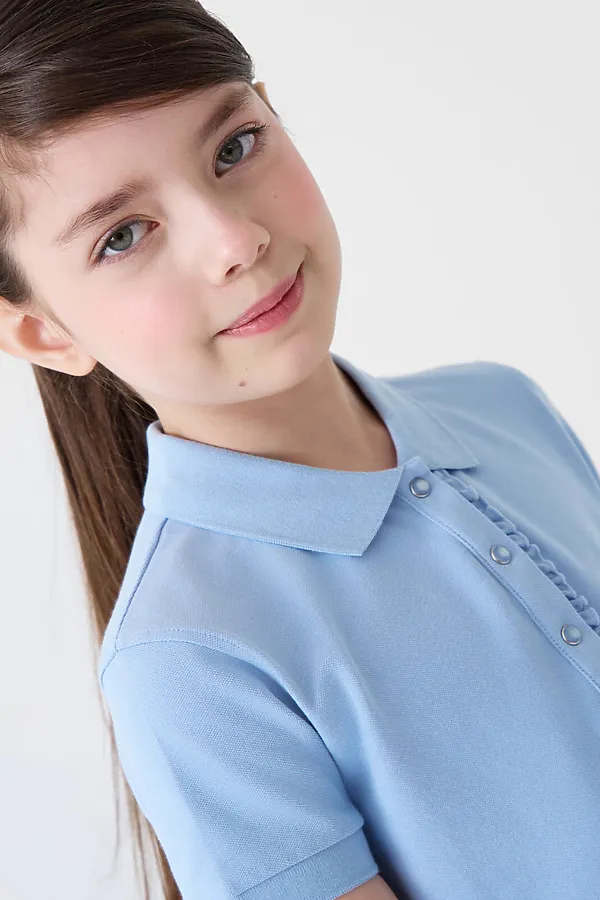 Платье трикотажное для девочек PLAYTODAY, голубой - фото 2