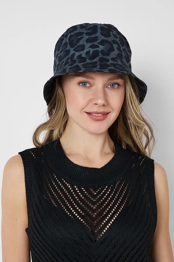 Панама текстильная для женщин PLAYTODAY, черный,серый - фото 2