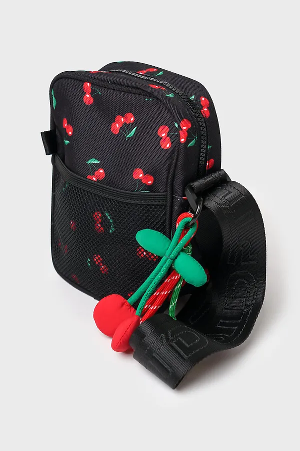 Сумка с брелоком для девочек PLAYTODAY, черный,красный - фото 2