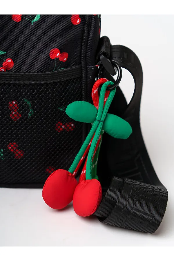 Сумка с брелоком для девочек PLAYTODAY, черный,красный - фото 2