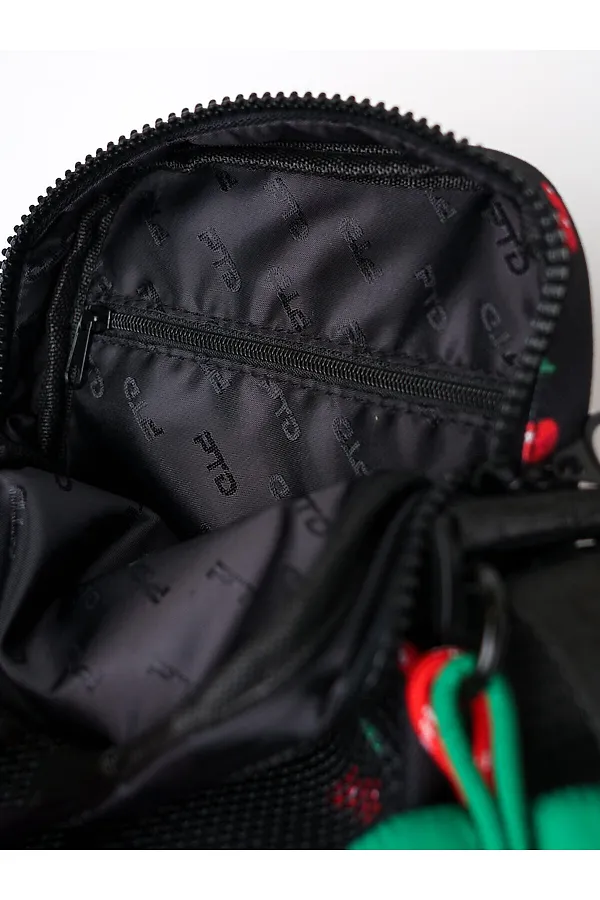 Сумка с брелоком для девочек PLAYTODAY, черный,красный - фото 2