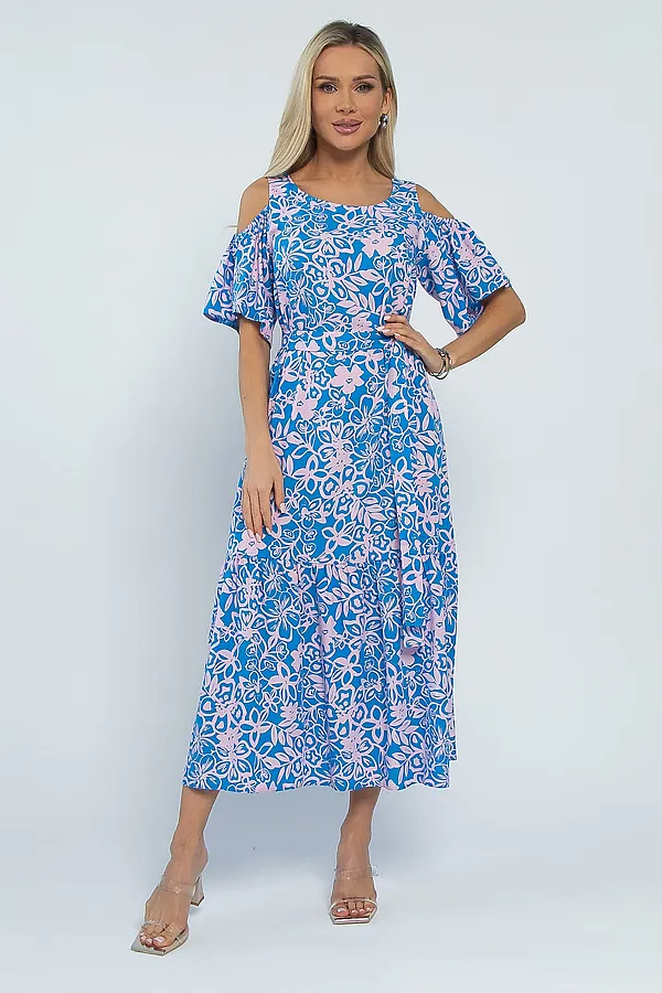 Платье Марианна LADY TAIGA, сине-розовое - фото 2