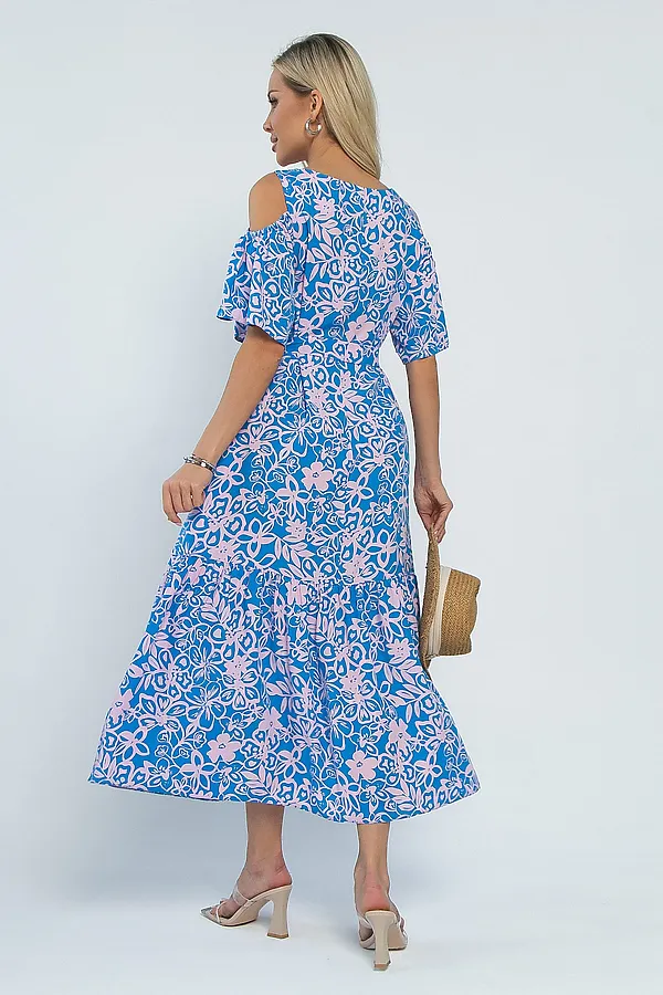 Платье Марианна LADY TAIGA, сине-розовое - фото 2